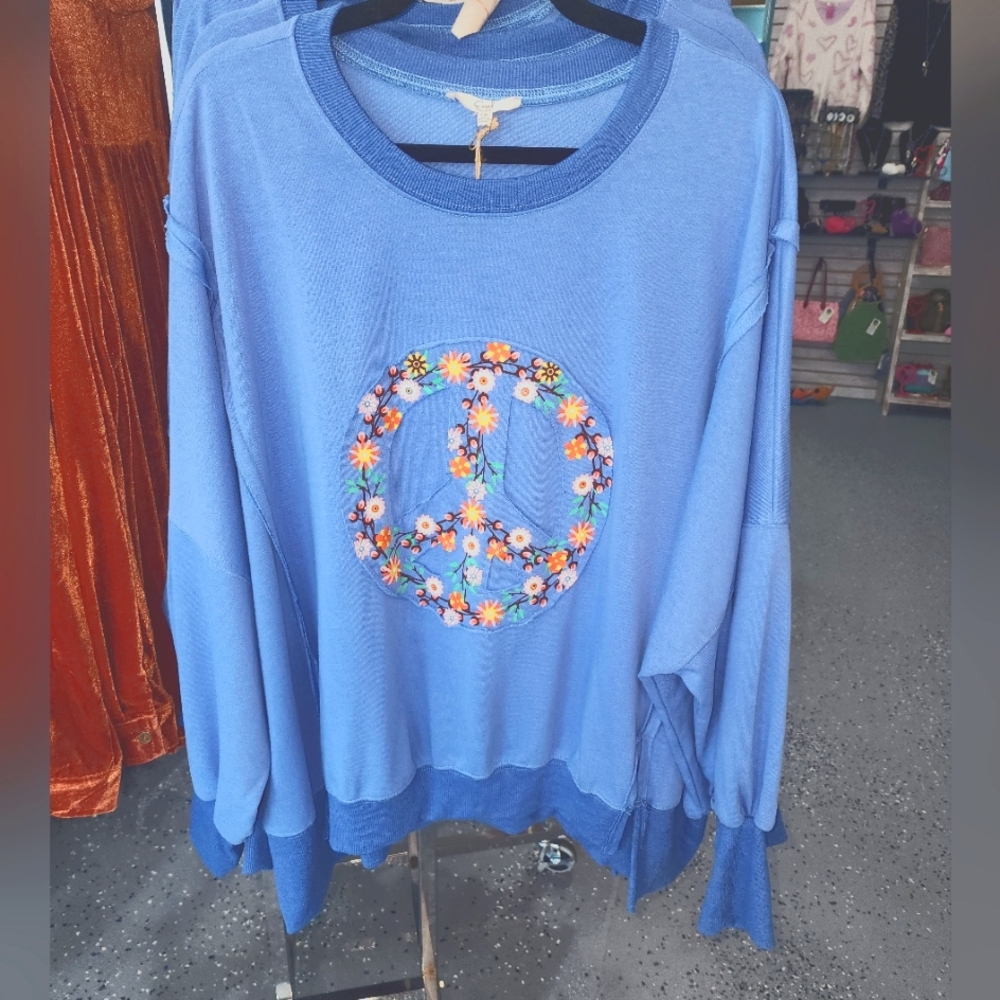 Peace sign sweatshirt